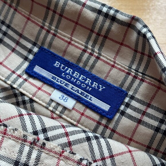 Burberry Blue Label Women's Plaid Button-Up Shirt - Size 38 (US 4-6) - Picture 7 of 12